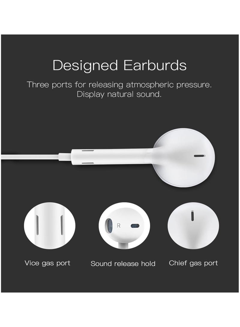 Yesido YH09 Earphone 3.5mm Plug Material Noise Cancelling Voice Calls - White - Image 3