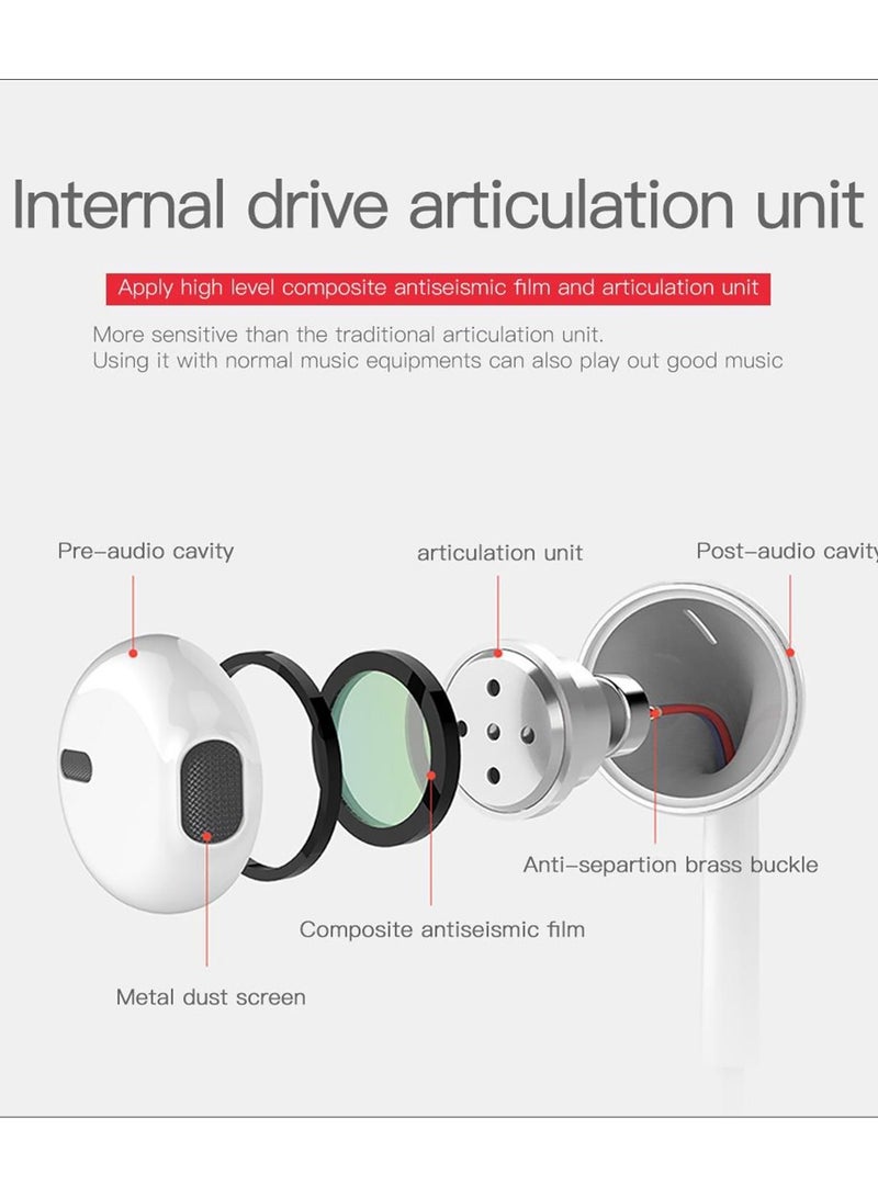 Yesido YH09 Earphone 3.5mm Plug Material Noise Cancelling Voice Calls - White - Image 4