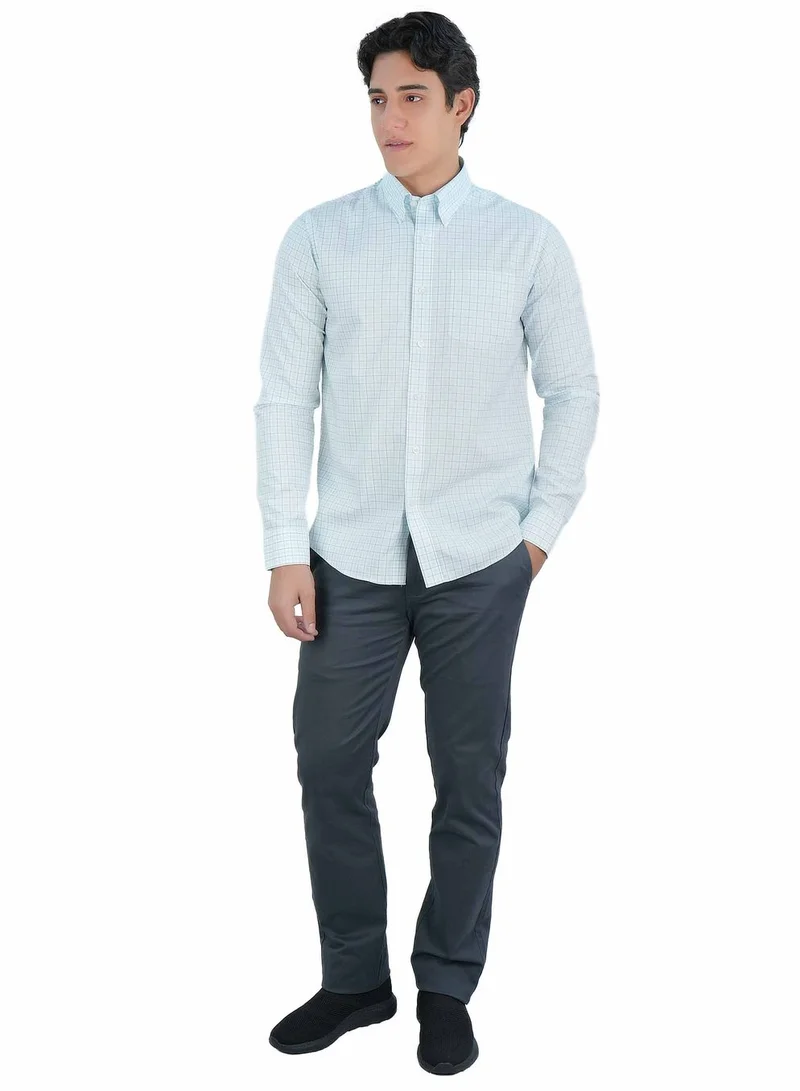 GIORDANO Men's Wrinkle-Free Long Sleeve Cotton Oxford Shirt