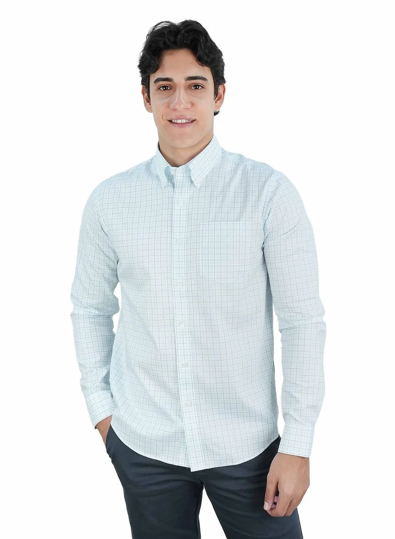 GIORDANO Men's Wrinkle-Free Long Sleeve Cotton Oxford Shirt