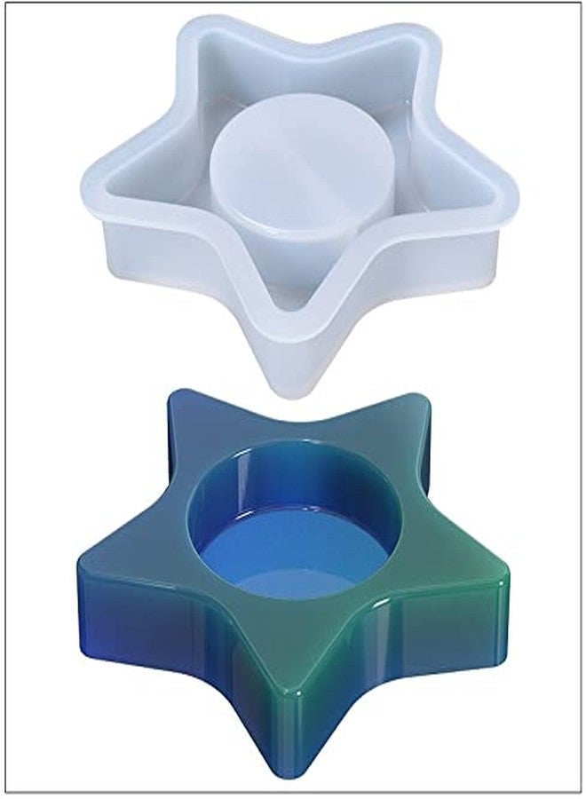 Ditya Crafts Star Candle Holder Resin Molds, Votive Candlestick Silicone Molds for Epoxy Resin, Tealight Candle Holder molds for Resin, Trinket Container, Candy Box, Home Table Wedding Décor - Image 2