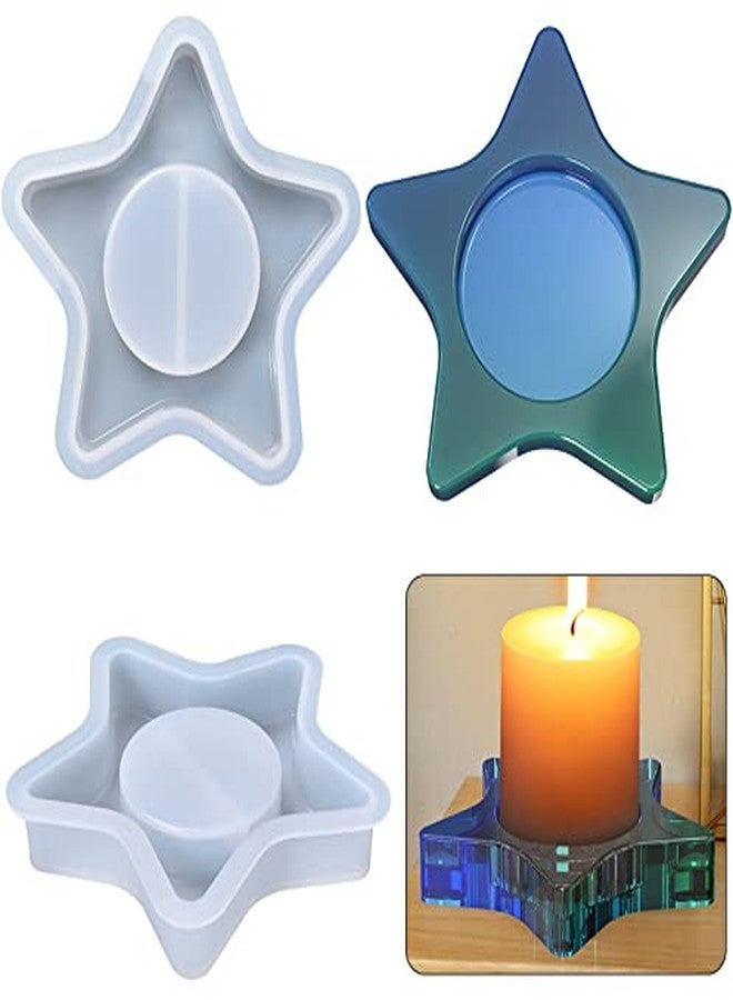 Ditya Crafts Star Candle Holder Resin Molds, Votive Candlestick Silicone Molds for Epoxy Resin, Tealight Candle Holder molds for Resin, Trinket Container, Candy Box, Home Table Wedding Décor - Image 5