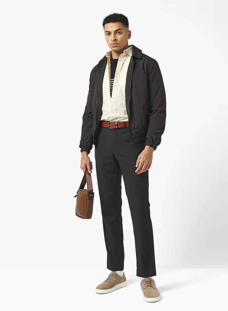 BRAVE SOUL Harrington Zip Through Bomber Jacket
