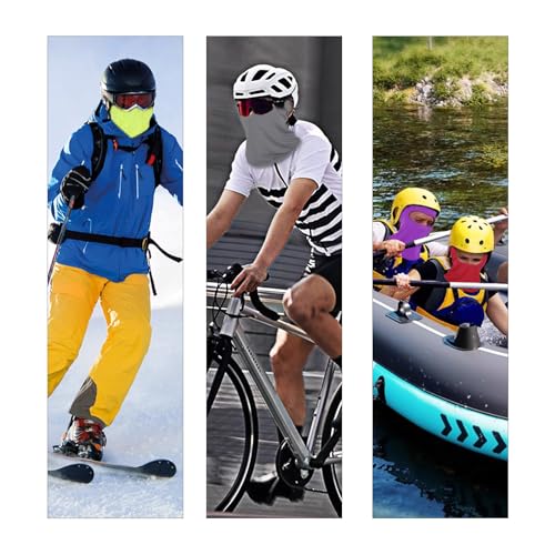 Xeoxarel 6 Pack Balaclava Face Mask, Summer Cooling Neck Gaiter, UV Protector Motorcycle Ski Scarf for Men/Women Purple - Image 3
