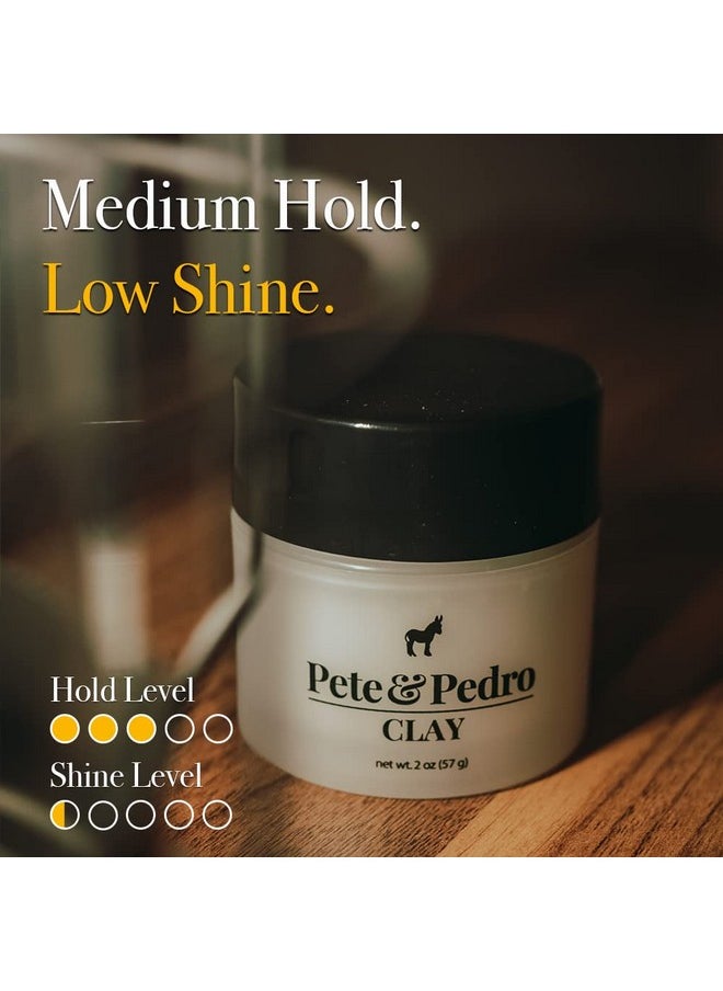 Pete & Pedro - Pete & Pedro HAIR STYLING CLAY - Medium Hold, Matte Finish, Low Shine Styling Clay for Men, Ideal for Hairstyling Medium, Messy, Fine Hair Styles | Suitable for Thin Hair |Shark Tank Featured, 2 oz - Image 1