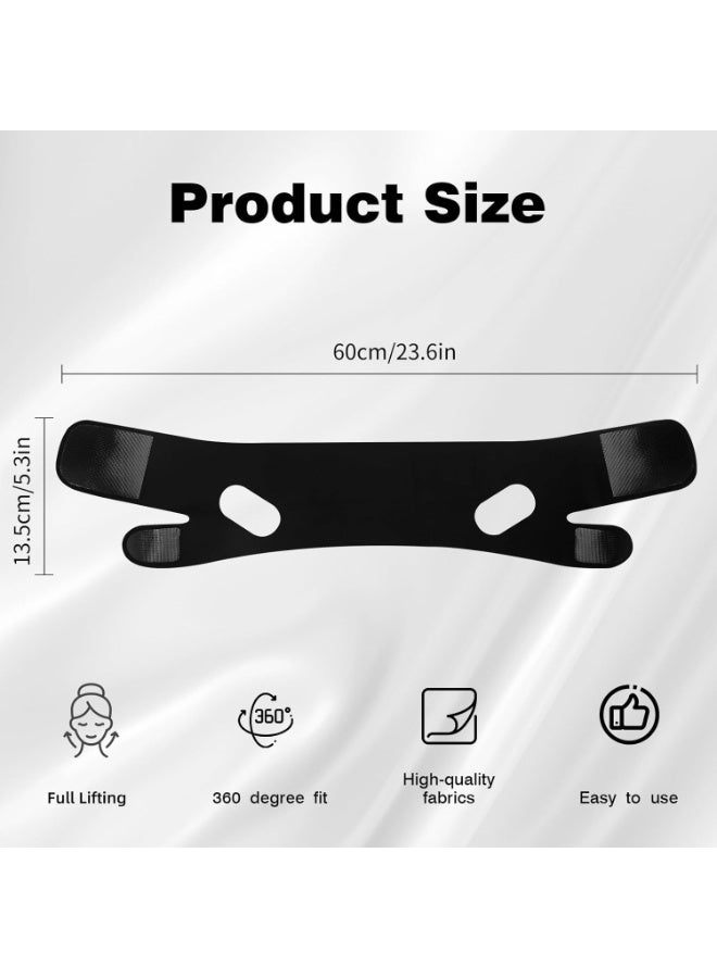 Bukela Chin Strap for Sleeping, Adjustable Chin Strap, Jaw Strap, Jawline Shaper, V Line Lifting Mask, Black - Image 2