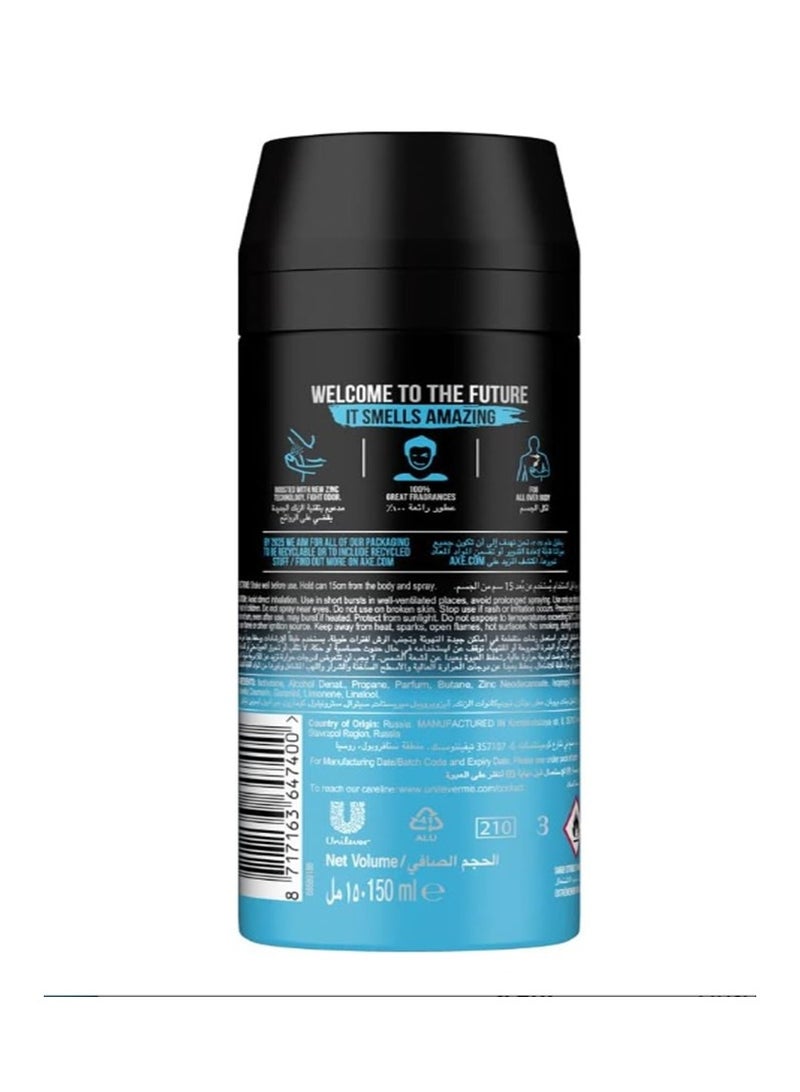 Axe Body Spray for Men Ice Chill 150ml - Image 2