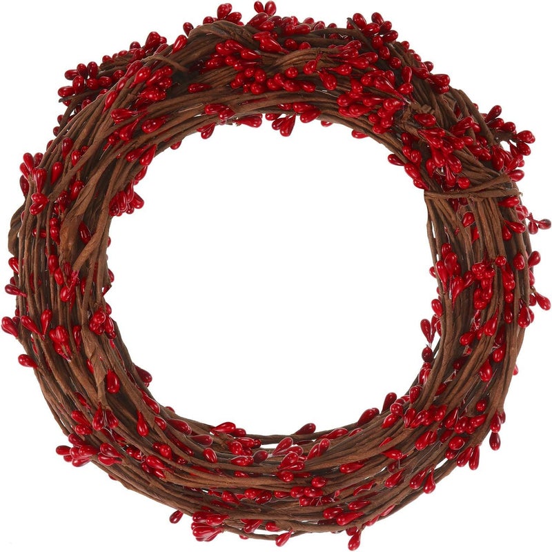 WILLBOND 64 Feet Ply Pip Berry Garland for Christmas Winter Indoor Outdoor Decor Head Wreaths Wedding Crowns Deep Red 30 Packs - Image 2