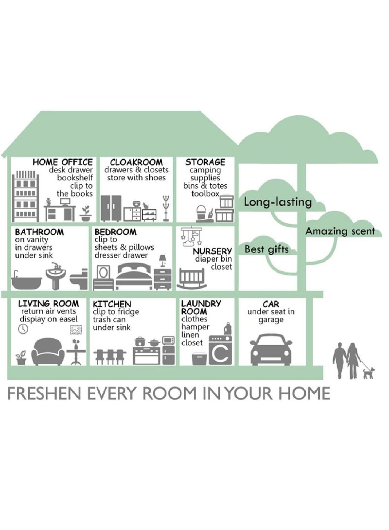 Rose Sachet 1Box 12Pcs Rose Dried Flower Bag Scent Sachet Drawer Freshener Rose Closet Air Freshener Scented Drawer Deodorizer Freshener for Drawers Closet Home Car Fragrance Product - Image 4