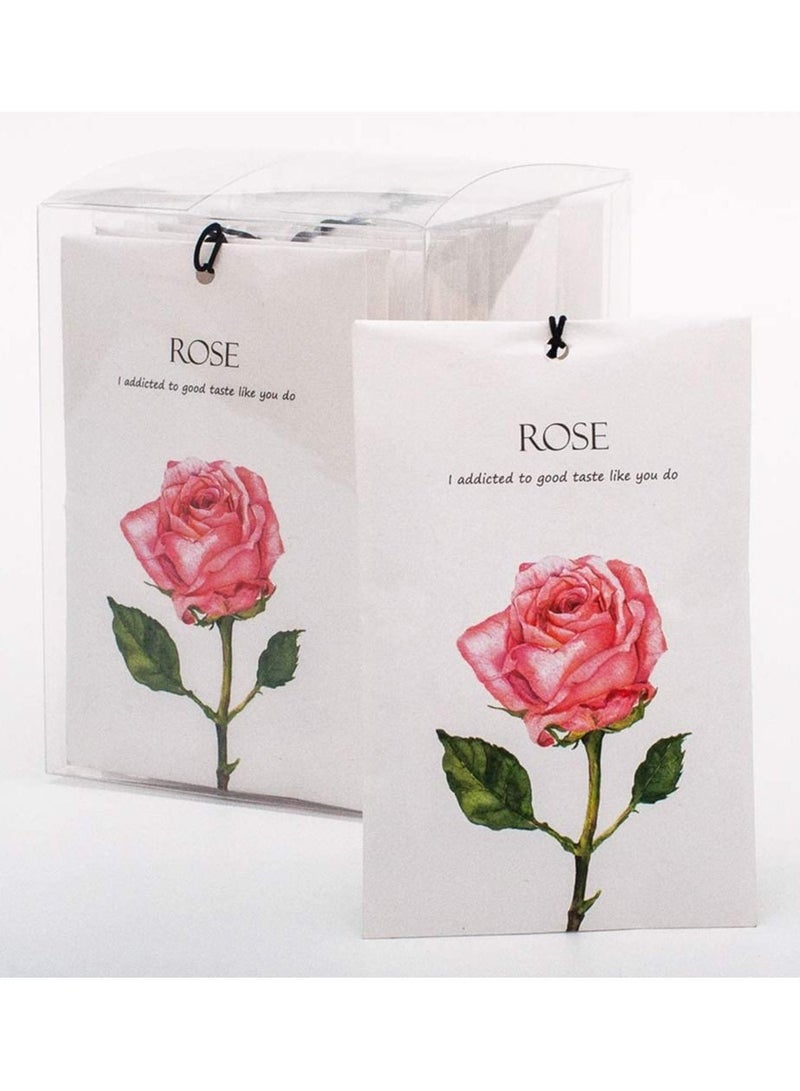 Rose Sachet 1Box 12Pcs Rose Dried Flower Bag Scent Sachet Drawer Freshener Rose Closet Air Freshener Scented Drawer Deodorizer Freshener for Drawers Closet Home Car Fragrance Product - Image 1
