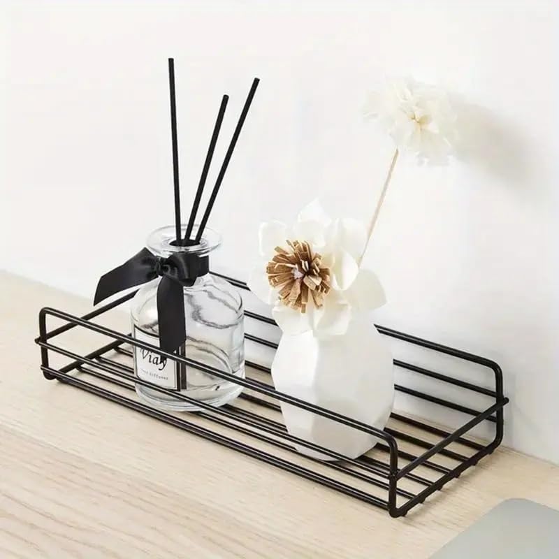KYMIO Wall Mounted Bathroom Shelf Rack Storage Organizer for Shower, Kitchen & Toiletries – Rustproof Metal Corner Shelf with Strong Adhesive, Space Saving Holder for Shampoo, Bottles & Towels (Pack of 1) - Image 5
