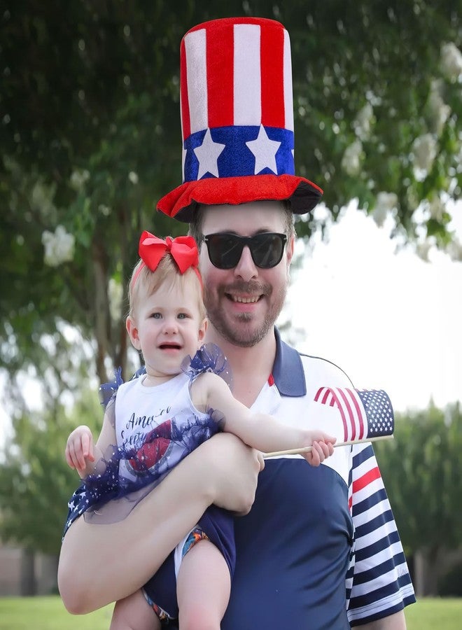 ALVOGIMOR 4th of July Hats Uncle Sam Patriotic Hat, American Flag Costume Accessories Top Hat for Men Women Teens - Image 5