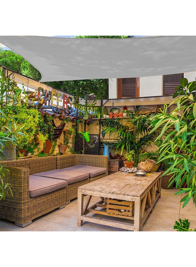 عربست شراع ظل الشمس ، 3 × 4M مظلة للأشعة فوق البنفسجية ، مظلة شراع الشمس مستطيلة ، حماية من الأشعة فوق البنفسجية PES من ظل الشراع ، شراع الشمس مانعة لتسرب الماء ، للحديقة شرفة خارجية شرفة رمادية - Image 5