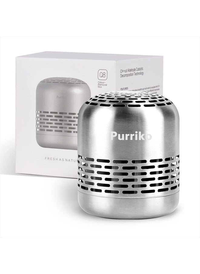 Purriko معطر الثلاجة، يدوم لمدة 10 سنوات، مزيل روائح الثلاجة، معطر الثلاجة، أكثر فعالية من كيس الهواء المنقي من الخيزران بيكربونات الصوديوم - Image 1
