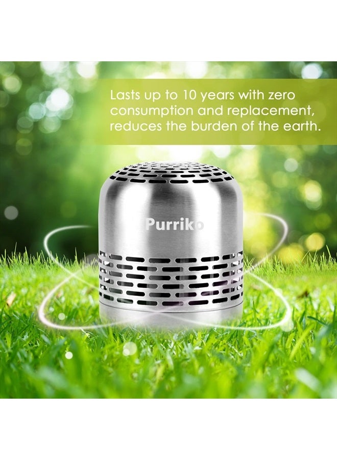Purriko معطر الثلاجة، يدوم لمدة 10 سنوات، مزيل روائح الثلاجة، معطر الثلاجة، أكثر فعالية من كيس الهواء المنقي من الخيزران بيكربونات الصوديوم - Image 3