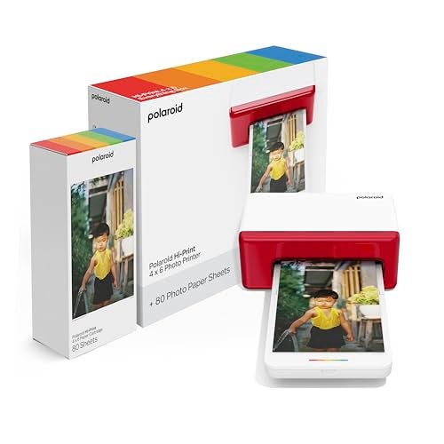 Polaroid Hi-Print Bluetooth 4x6 Photo Printer + Photo Paper Bundle (80 Sheets Included) (6552) - Image 1