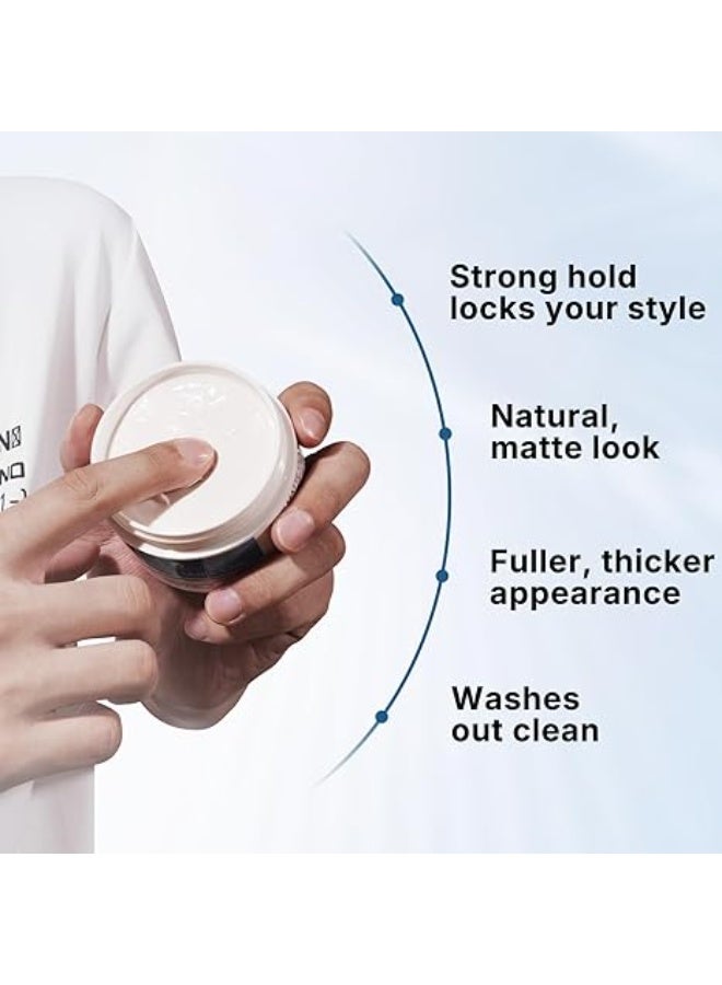 Karseell Hair Matte Clay For Men, Strong Hold Styling Paste Matte Finish, All Hair Types 3.4 Oz. - Image 2