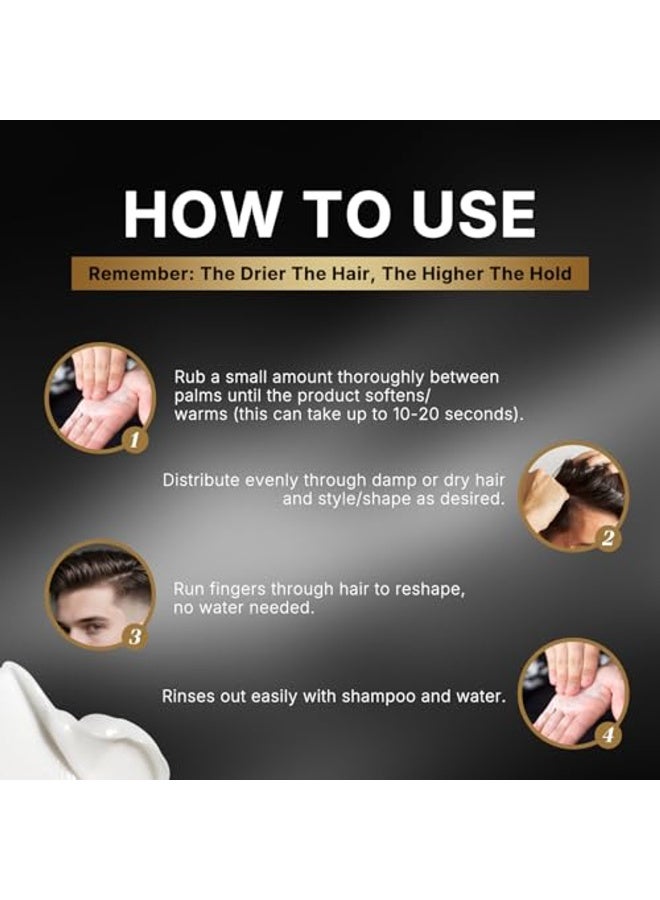 Karseell Hair Matte Clay For Men, Strong Hold Styling Paste Matte Finish, All Hair Types 3.4 Oz. - Image 4