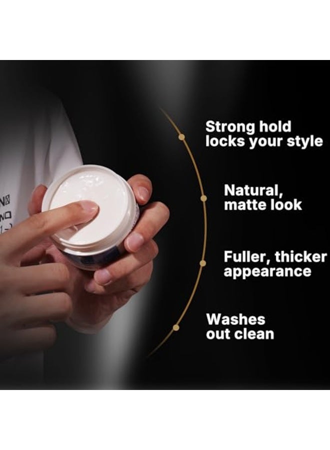 Karseell Hair Matte Clay For Men, Strong Hold Styling Paste Matte Finish, All Hair Types 3.4 Oz. - Image 5