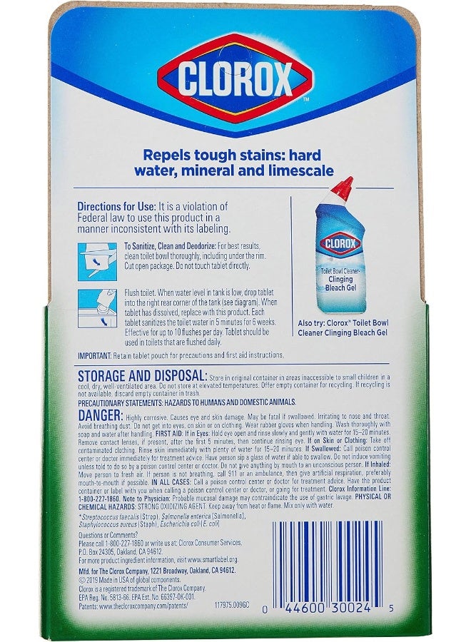 Clorox Automatic Toilet Bowl Cleaner Tablets, Green- 2 Count 200g - Image 2