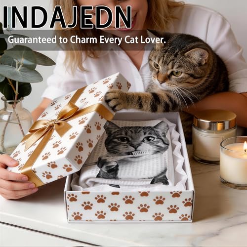 INDAJEDN Funny Cat Bathroom Hand Towels, Cute Cats Bathroom Decor, Funny Washroom Decor, Cat Lover Gifts for Women,16x24 Inch - Image 5