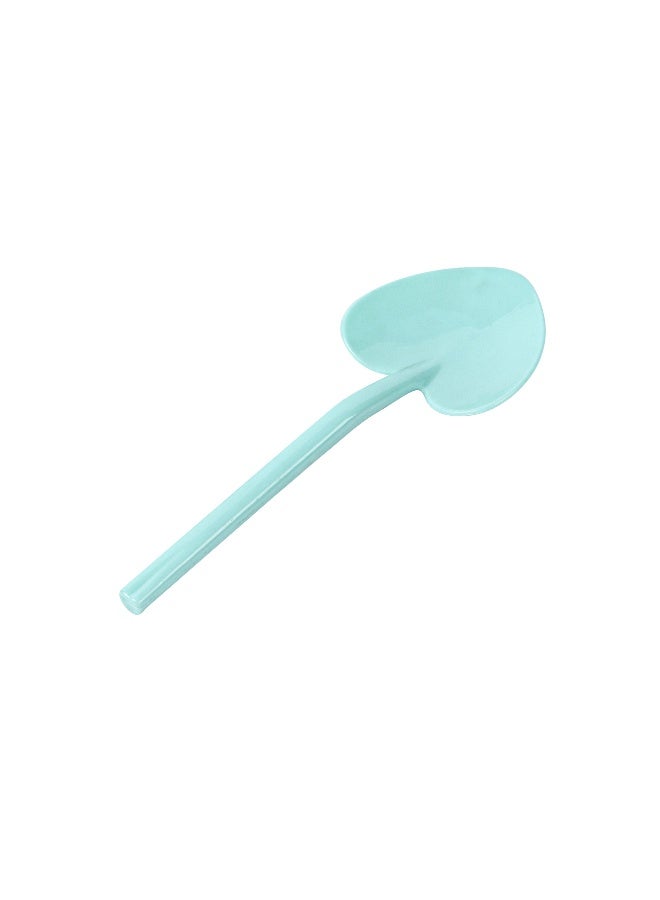 Restaurantware ملاعق قلبية 3.5 بوصة × 1.25 بوصة، 500 ملعقة بلاستيكية صغيرة قابلة للتصرف - على شكل قلب، للحلويات، ملاعق تذوق بلاستيكية باللون الأزرق، للحفلات أو الفعاليات - Image 1