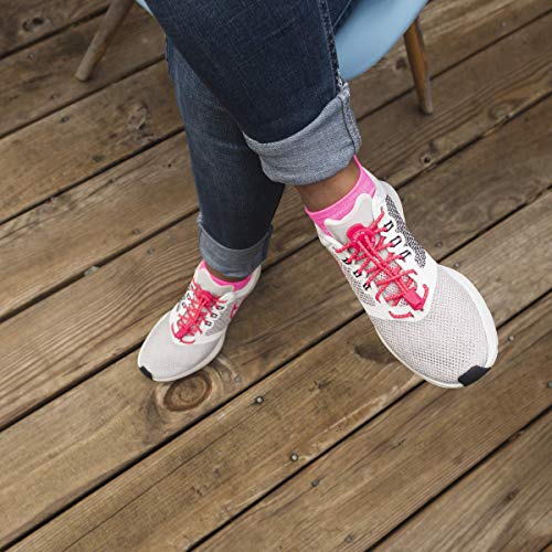 LOCK LACES - Elastic No Tie Shoelaces, One Size Fits All (Pink) - Image 4