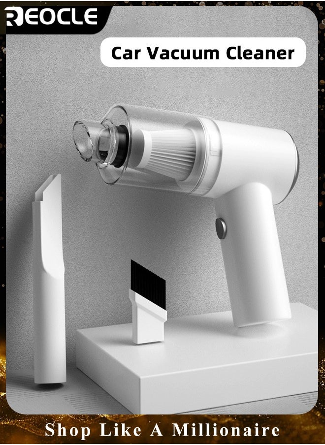 REOCLE Mini Vacuum Cleaner for Car Keyboard Vacuum Cleaner Wireless Handheld Car Vacuum with Brushless Motor 6000PA High Power and Type C Portable Vacuum Cleaner for Car Cleaning  - Image 1