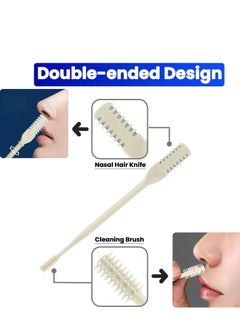 General Upgraded Nasal Hair Cutter with Cleaning Brush, 5-Pack Nose Hair Trimmer, Double-Blade 360° Rotating Nose Hair Knife, Portable Nostril Hair Remover Tool for Women Men  - Image 3