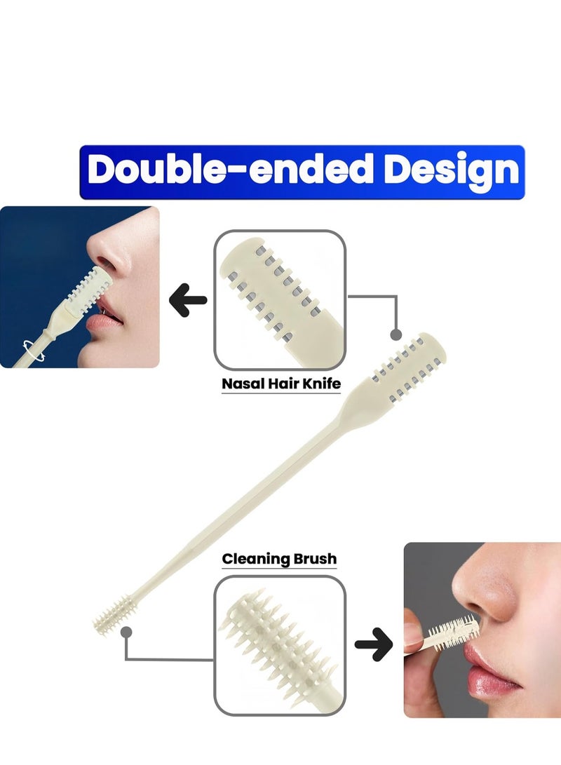 General Upgraded Nasal Hair Cutter with Cleaning Brush, 5-Pack Nose Hair Trimmer, Double-Blade 360° Rotating Nose Hair Knife, Portable Nostril Hair Remover Tool for Women Men  - Image 3