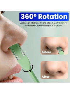 General Upgraded Nasal Hair Cutter with Cleaning Brush, 5-Pack Nose Hair Trimmer, Double-Blade 360° Rotating Nose Hair Knife, Portable Nostril Hair Remover Tool for Women Men  - Image 5