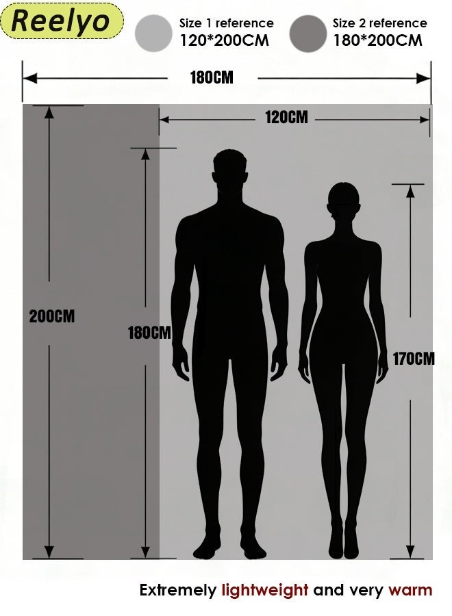 ريليو بطانية من الفلانيل الصوفية بلون المرجان، ناعمة للغاية وخفيفة الوزن، بطانية سرير فاخرة من الألياف الدقيقة، ناعمة ومريحة للغاية لجميع المواسم، مناسبة للسرير والأريكة والسفر والتخييم،  بطانيه خفيفه بطانية ثقيلة شتوية بطانيات شتويه 120×200 سم - Image 2