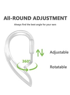 Generic 2 pairs Ear Hooks Compatible with AirPods Pro 2nd Generation and AirPods Pro [Multi-dimensional adjustable] Accessories Compatible with Apple AirPods 3 2 1 Gen(Transparent)  - Image 3