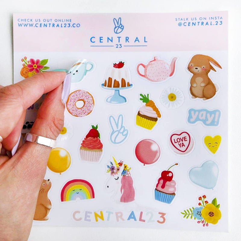 CENTRAL 23- Cute Girl Birthday Card - 1st Birthday Card - 'Look Who's One' - Sweet Birthday Cards for Her - Ideal Birthday Card for Kids - Fun Birthday Card for Daughter - Comes with Cute Stickers - Image 3