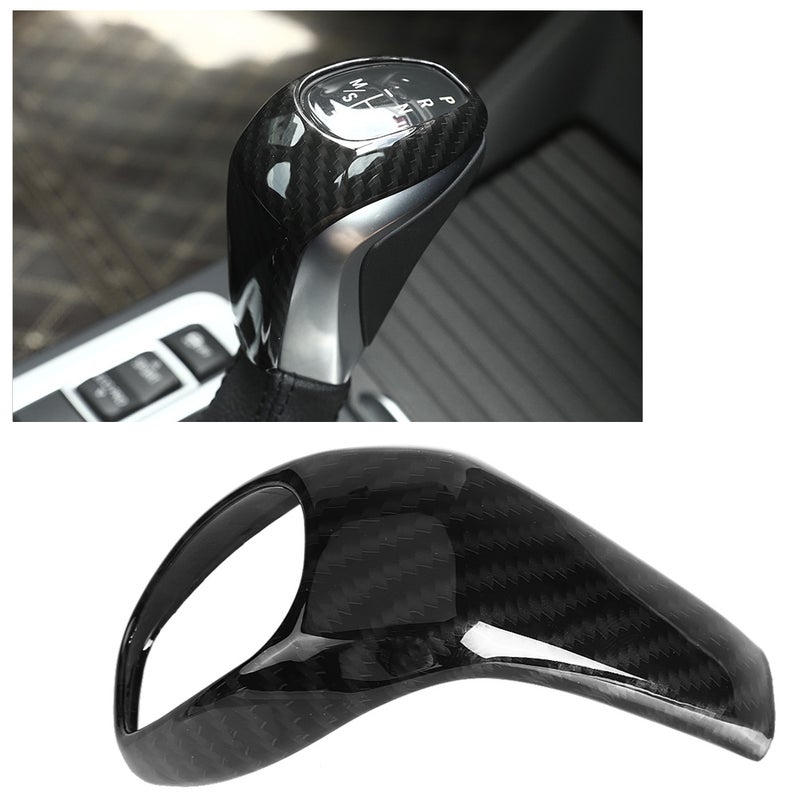 Carbon Fiber Style Car Gear Shift Head Cover Trim for BMW X1 F48 2 Series F46 2015-2018 - Image 4