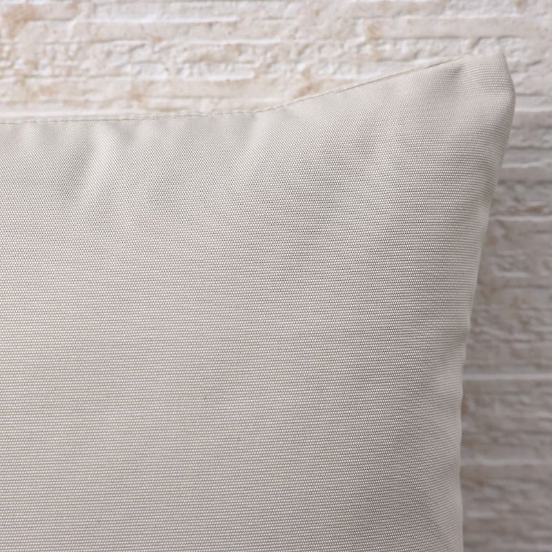 DANUBE HOME Toss Pillow With Zipper Without Piping 45X45Cm - Solid Buttercup, Beige, Unpiped Toss Pillow, 100% Polyester, For Balcony Seating And Terrace Sofas - Image 3