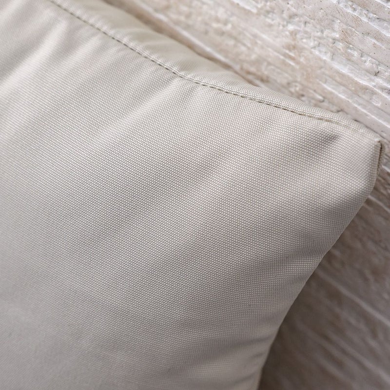 DANUBE HOME Toss Pillow With Zipper Without Piping 45X45Cm - Solid Buttercup, Beige, Unpiped Toss Pillow, 100% Polyester, For Balcony Seating And Terrace Sofas - Image 2