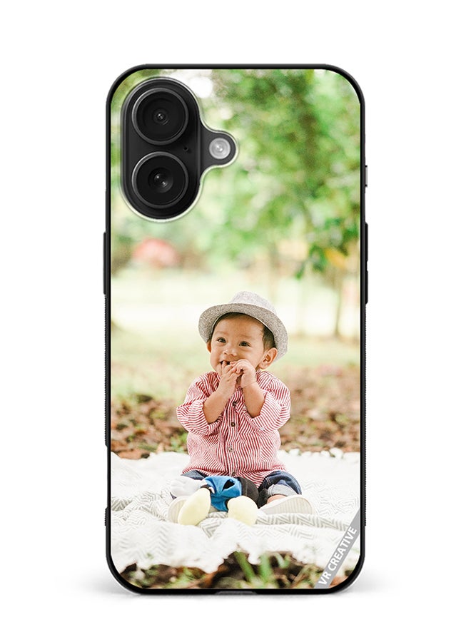 Protective Case Cover For Apple iPhone 16 Plus Smiley Baby Design Multicolour