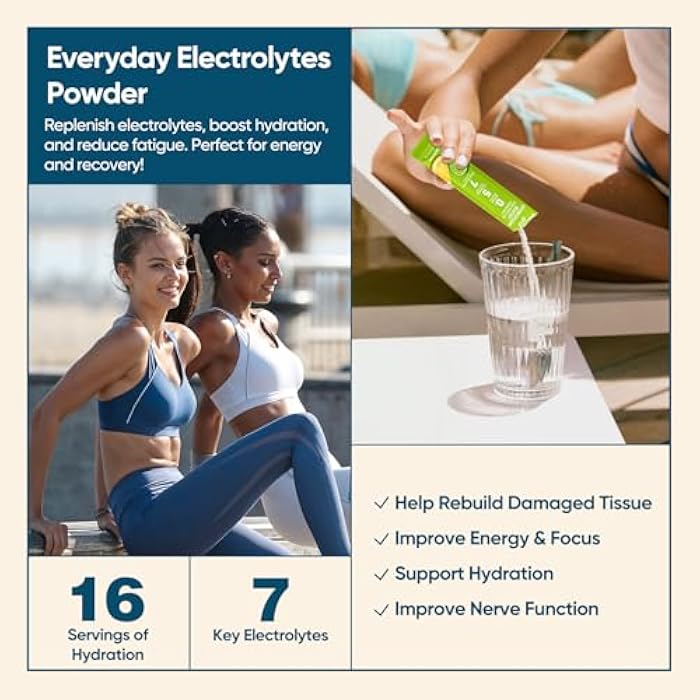 Venture Pal Sugar Free Electrolyte Powder Packets - Liquid Daily IV Hydration Packets for Rapid Rehydration | 7 Electrolytes & 5 Vitamins | Keto Friendly | Non-GMO | Vegan | Fast Dissolve | 16 Sticks - Image 5