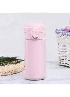 Thoraya Insulated Bottle Pop Up Lid 420ml Mini Cute Double Layer Vacuum Portable Stainless Steel Insulated Water Cup for Daily Use Gift Office Pink  - Image 4