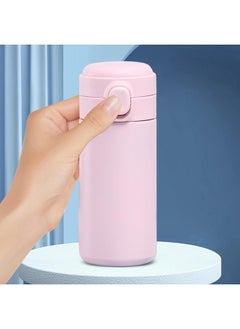 Thoraya Insulated Bottle Pop Up Lid 420ml Mini Cute Double Layer Vacuum Portable Stainless Steel Insulated Water Cup for Daily Use Gift Office Pink  - Image 5
