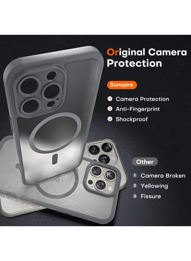 أثير حافظة iPhone 16 Pro Magsafe شفافة ، حماية كاملة للكاميرا (مع فيلم عدسة Ultra HD) مغناطيس قوي N52 ، حماية مقاومة للصدمات ، غطاء مضاد للاصفرار والخدش ، رقيقة للغاية ، غطاء مغناطيسي ، لهاتف iPhone 16 Pro 6.3 بوصة - Image 5