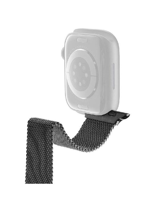 Cellularline Steel Band Wrist Strap for Apple Watch Ultra 2/Watch Series 10 46/Watch Series 9 45/Watch SE 44 Stainless Steel Black - Image 2