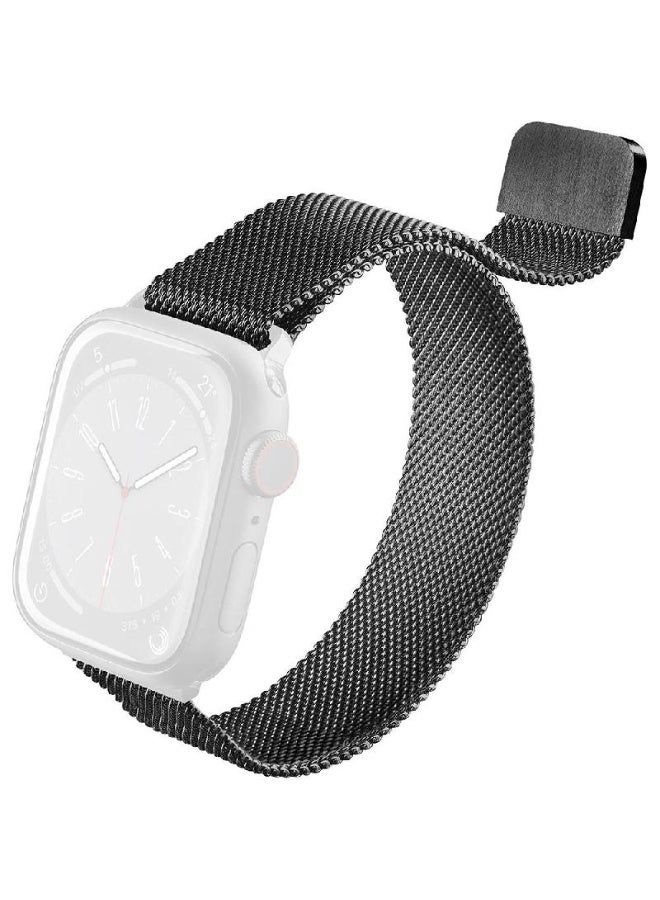 Cellularline Steel Band Wrist Strap for Apple Watch Ultra 2/Watch Series 10 46/Watch Series 9 45/Watch SE 44 Stainless Steel Black - Image 1