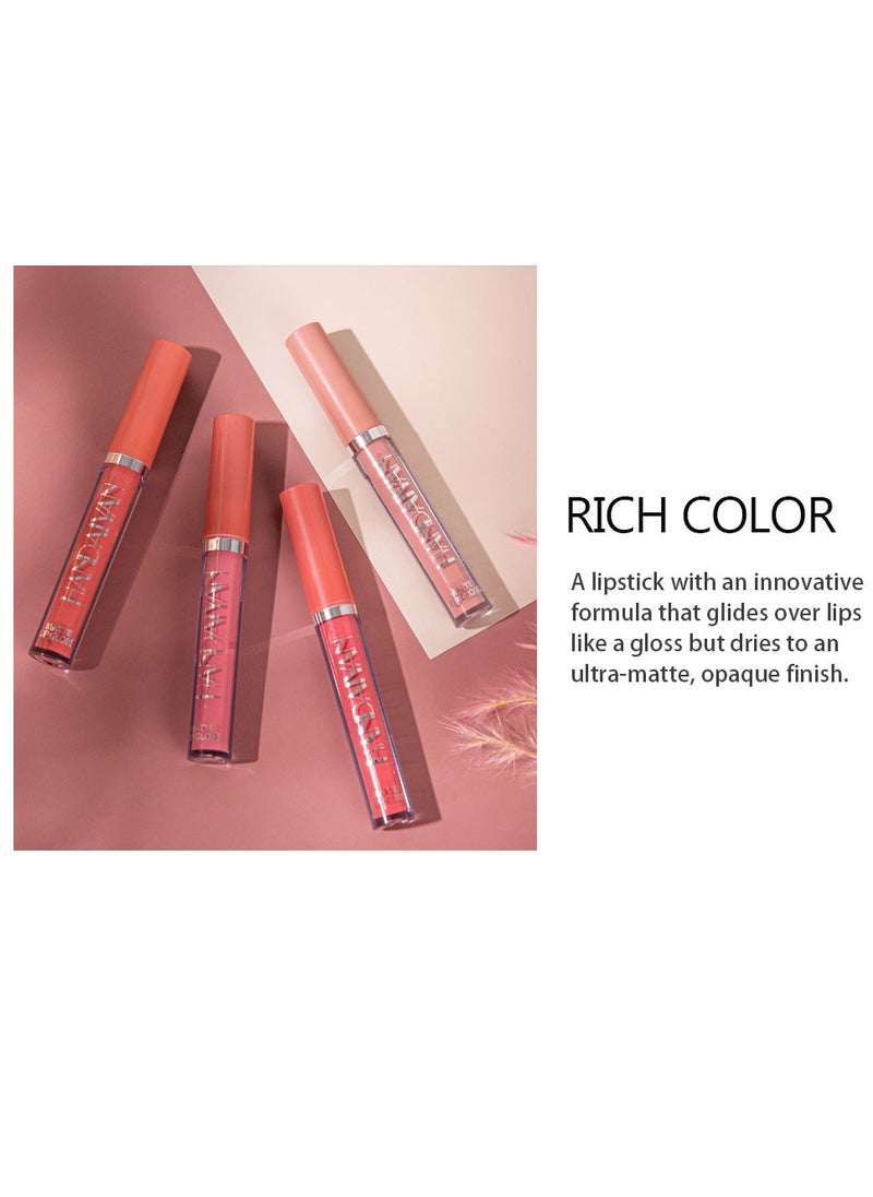 Handaiyan Lipstick Matte Liquid Lipsticks Makeup For Women Velvet Long Lasting Waterproof Highly Pigmented Colour Quick-Drying, Smudge-Proof, Nourishes, Conditions,Ultra Soft Moisturizes  - Image 4