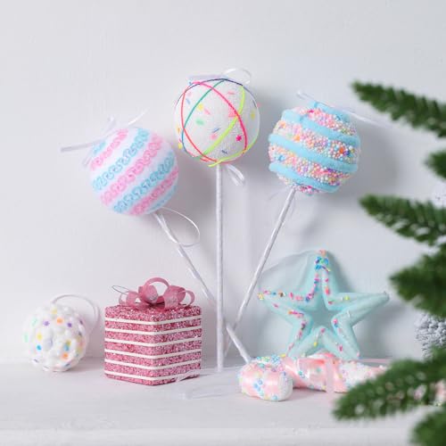 LANGXUN 6pcs Lollipop Candy Land 2025 Xmas Birthday Party Wedding Suppiles Decoration, Hanging Candy Cane Christmas Tree Décor, Christmas Decorative Hanging Ornaments Crafts - Image 3