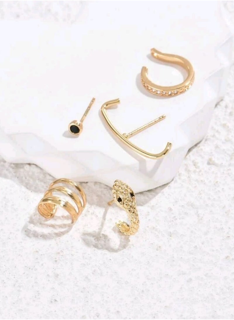 Shein 5pcs Snake Decor Earrings Copper Jewelry  - Image 3