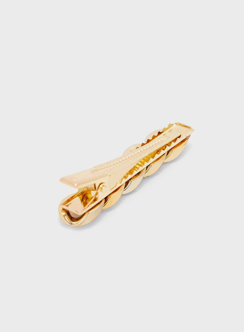 Ginger Diamante Chain Hair Clip