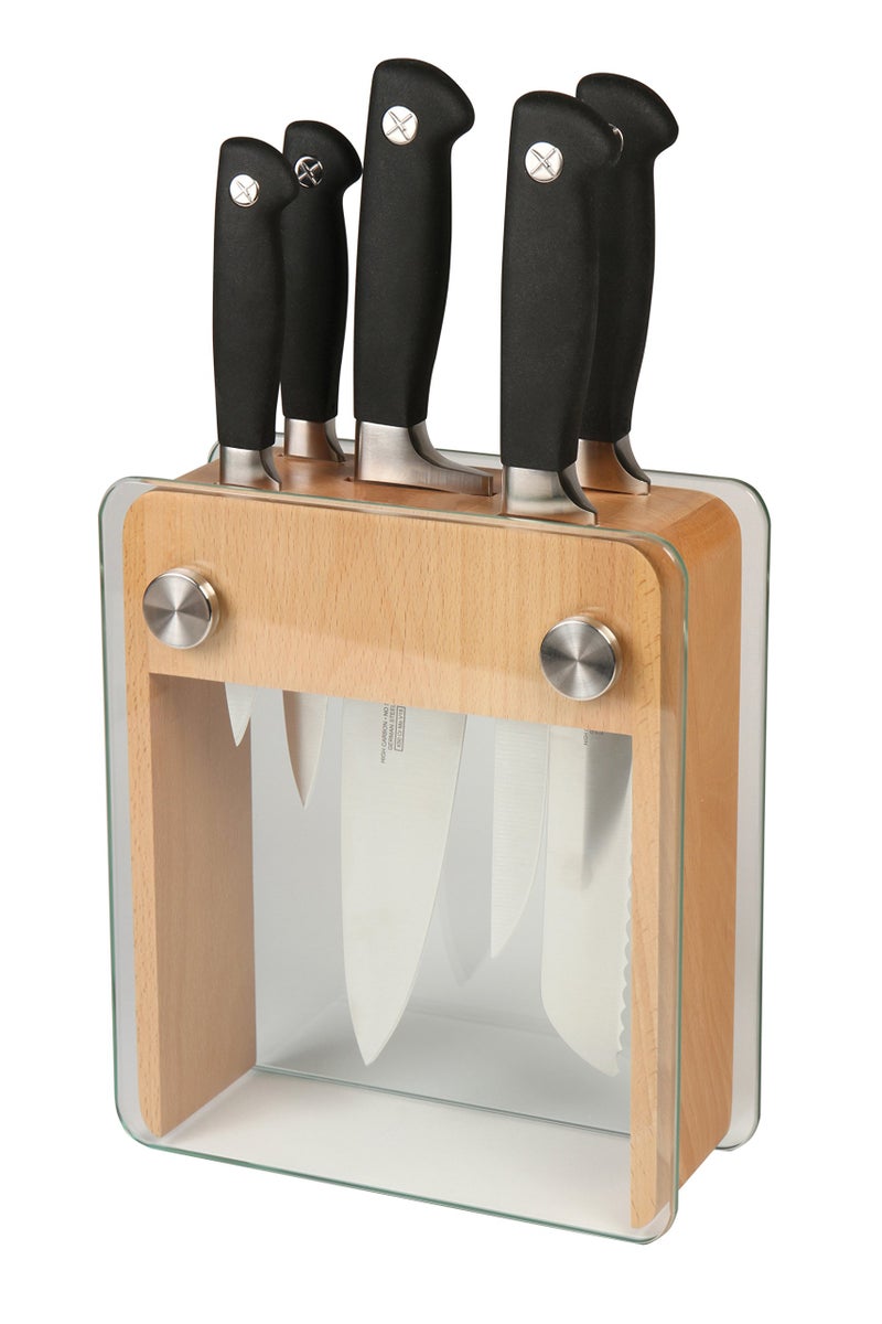 Mercer Culinary ميرسر كوليناري M20050 جينيسيس مجموعة سكاكين من 6 قطع من الخشب / الزجاج - Image 1
