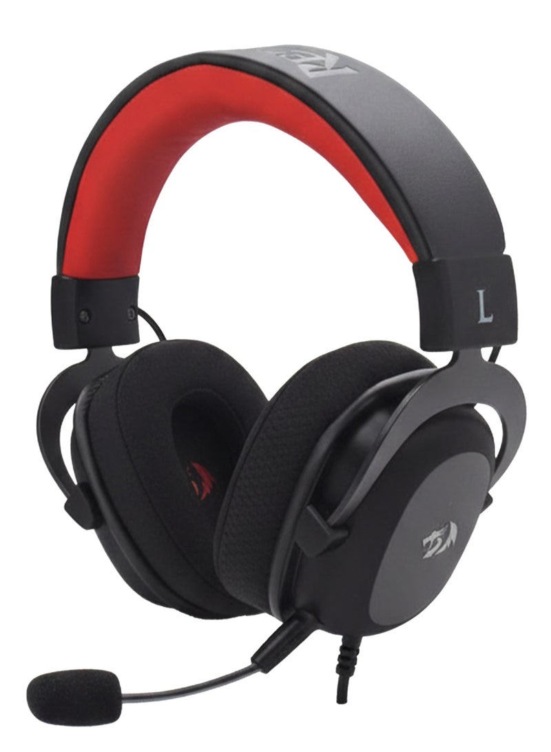 ريدراجون Wired Gaming Headset with Zeus H510-FB 3.5mm Drivers, Stereo Sound, Noise-Reducing Microphone, Comfortable Ergonomic Design, 3.5mm Jack with USB Adapter, Gaming Headphones for PC, Laptop, Console - Image 1